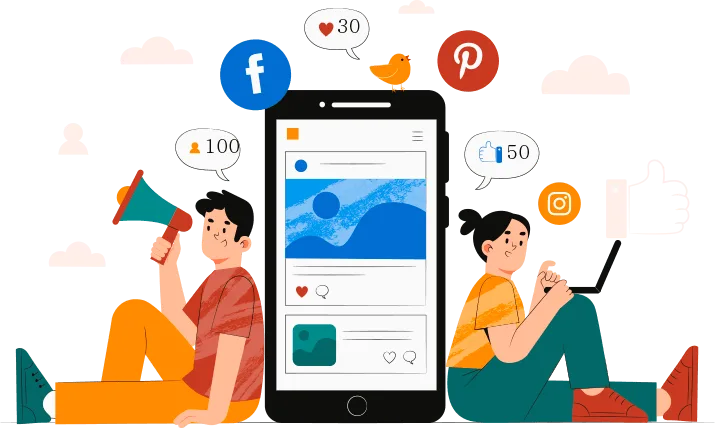 social-media-marketing Social Media Marketing Illustrations